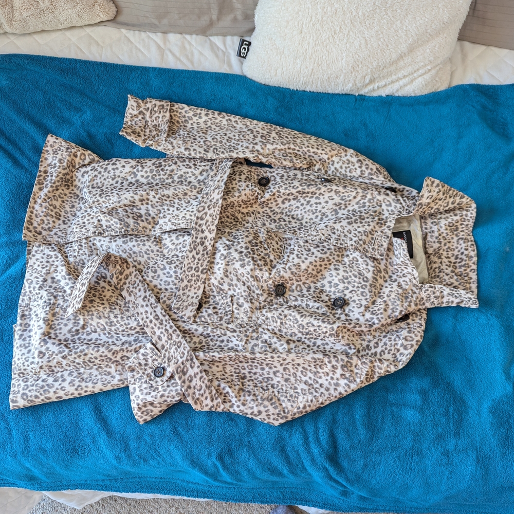 Banana Republic Leopard Print Trench Coat